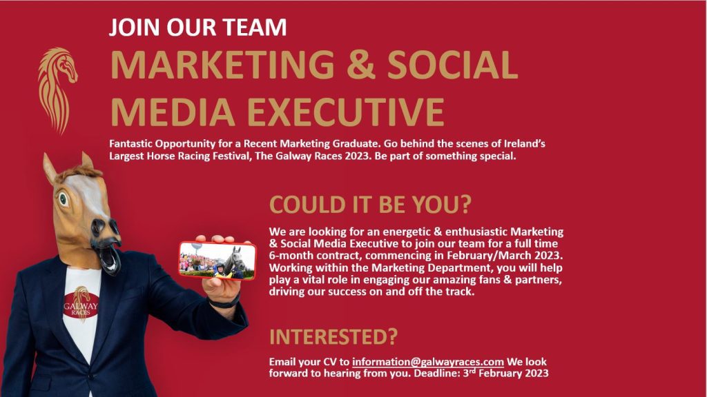 Job Vacancy: Marketing and Social Media Executive