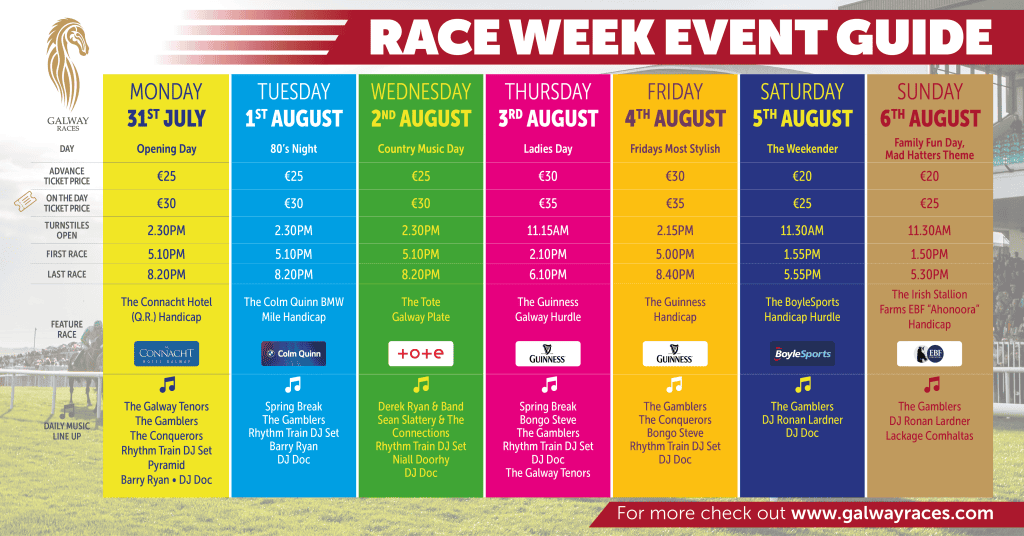 Race Week Schedule 2023