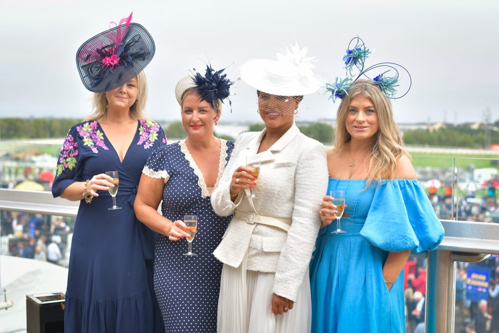 Guests enjoying Ladies Day fashion at Galway Races