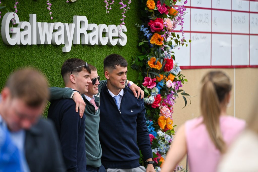 Racegoers enjoying a day at Galway Races